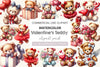 Valentine Teddy Clipart Bundle