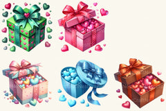 Valentine Gift Box Clipart Bundle - CraftNest - Digital Crafting and Art