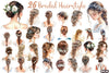 Beautiful Bridal Hairstyle Clipart Bundle