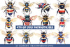 4th Of July Patriotic Bee Clipart Bundle