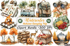Autumn Camping Clipart Bundle - CraftNest - Digital Crafting and Art