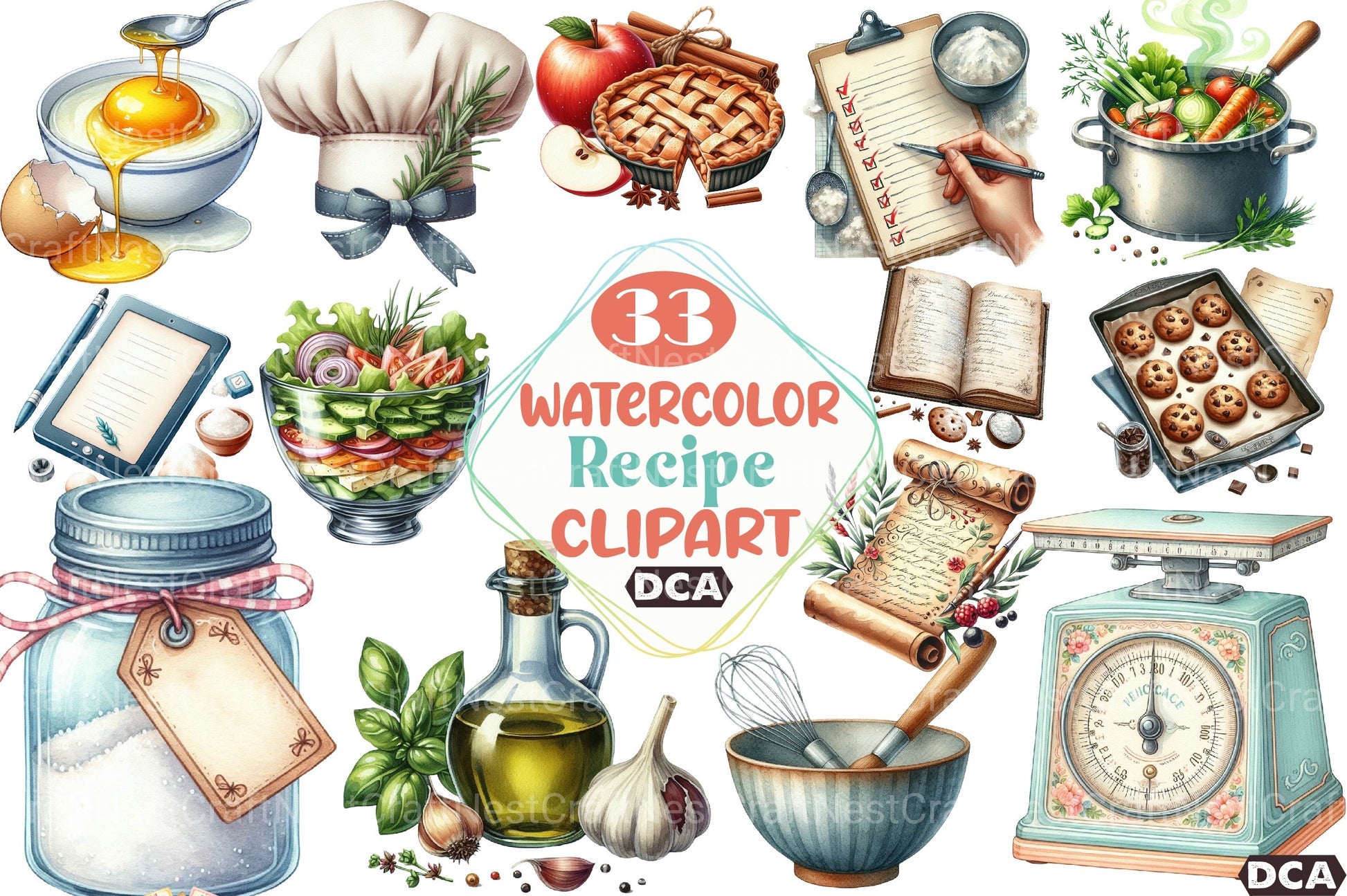 Recipe Clipart Bundle - CraftNest - Digital Crafting and Art