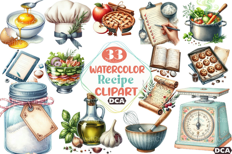 Recipe Clipart Bundle - CraftNest - Digital Crafting and Art