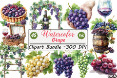 Grape Clipart Bundle 8 - CraftNest - Digital Crafting and Art
