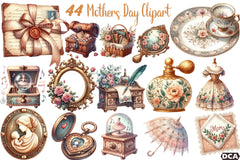 Antique Mother's Day Clipart Bundle - CraftNest - Digital Crafting and Art