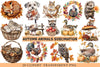 Autumn Animals Clipart