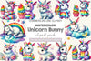 Unicorn Bunny Clipart Bundle