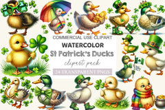 St Patrick's Ducks Clipart Bundle - CraftNest - Digital Crafting and Art