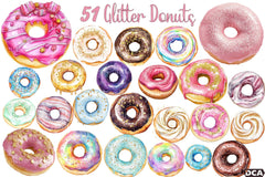 Glitter Donuts Clipart Bundle - CraftNest - Digital Crafting and Art