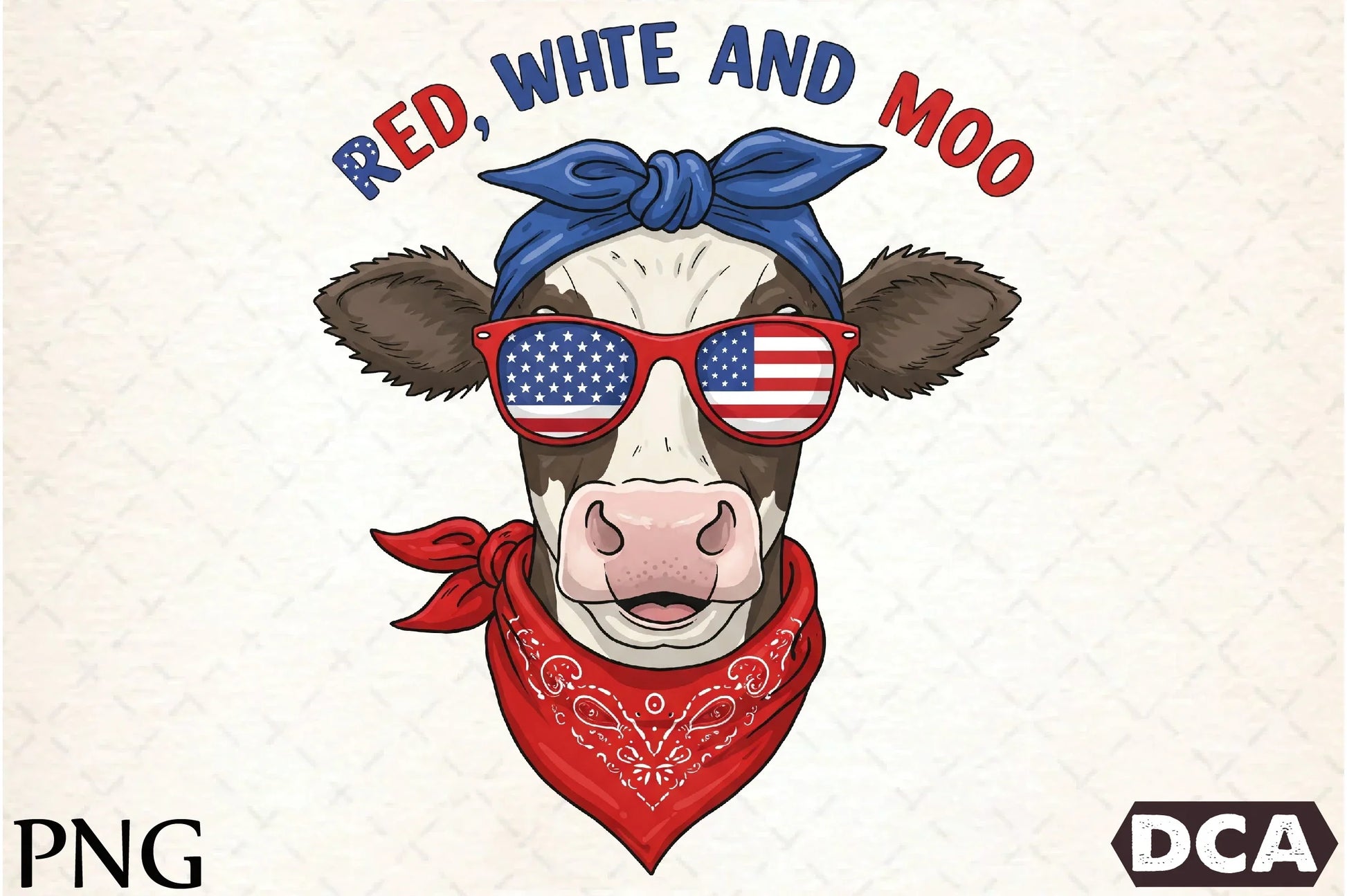 Patriotic 4th of July Cow Clipart Bundle - CraftNest - Digital Crafting and Art