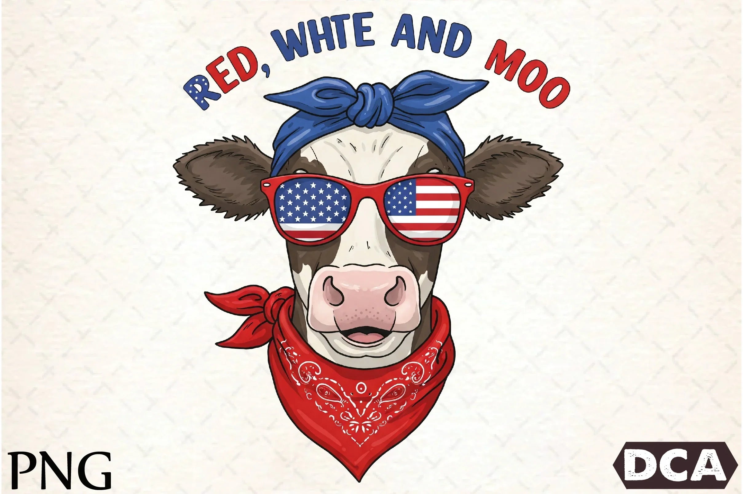 Patriotic 4th of July Cow Clipart Bundle - CraftNest - Digital Crafting and Art