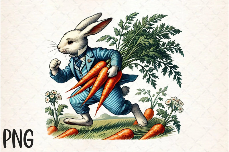 Easter Rabbit & Carrot Clipart Bundle 2 - CraftNest - Digital Crafting and Art