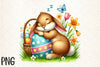 Easter Bunny Sleeping Clipart Bundle 1