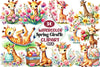 Giraffe Spring Clipart Bundle