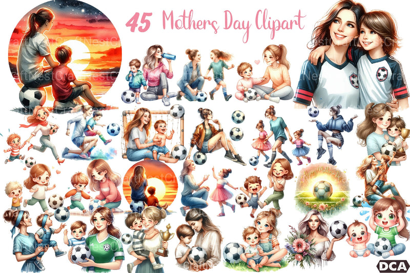 Mother's Day Soccer Clipart Bundle - CraftNest - Digital Crafting and Art