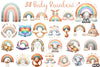 Baby Rainbow Boho Art Clipart Bundle