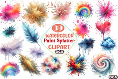 Paint Splatter Clipart Bundle - CraftNest - Digital Crafting and Art