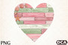 Summer Wooden Heart Clipart Bundle