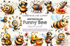 Funny Bee Clipart Bundle 2