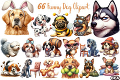 Cute & Funny Dog Breeds Clipart Bundle - CraftNest - Digital Crafting and Art