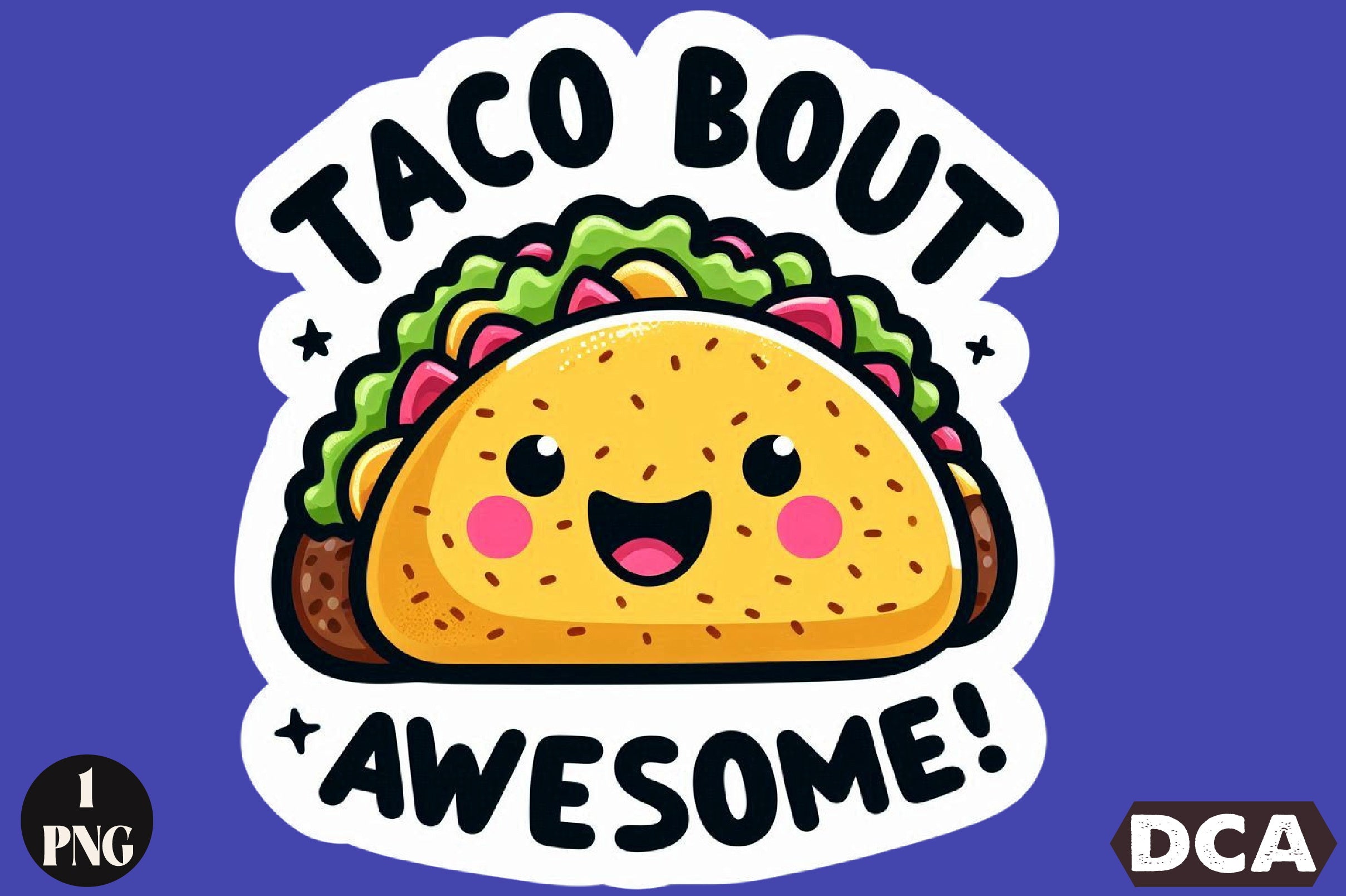 Funny Taco Clipart Bundle: Awesome Stickers