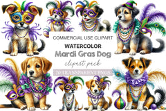 Mardi Gras Dog Clipart Bundle - CraftNest - Digital Crafting and Art