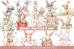 Banny Mothers Day Clipart - CraftNest - Digital Crafting and Art