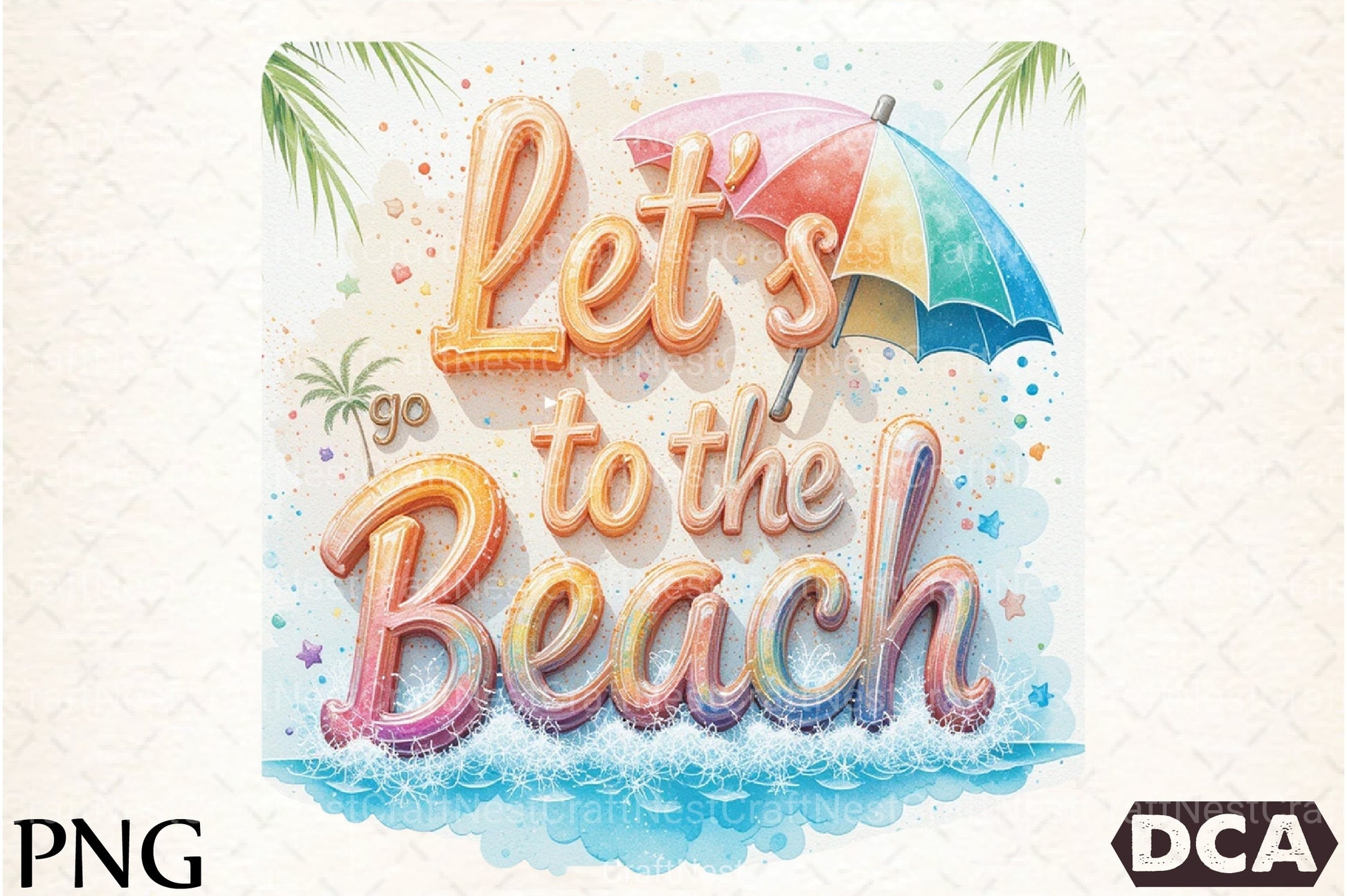 Let's Go to the Beach Clipart Bundle - CraftNest - Digital Crafting and Art