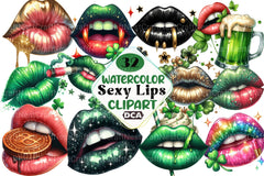 Sexy Lips St. Patrick's Day Clipart Bundle - CraftNest - Digital Crafting and Art