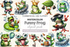 Funny Frog Clipart Bundle
