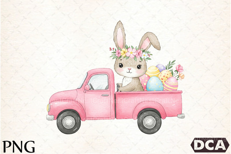 Cute Bunny Car Clipart Bundle 2 - CraftNest - Digital Crafting and Art