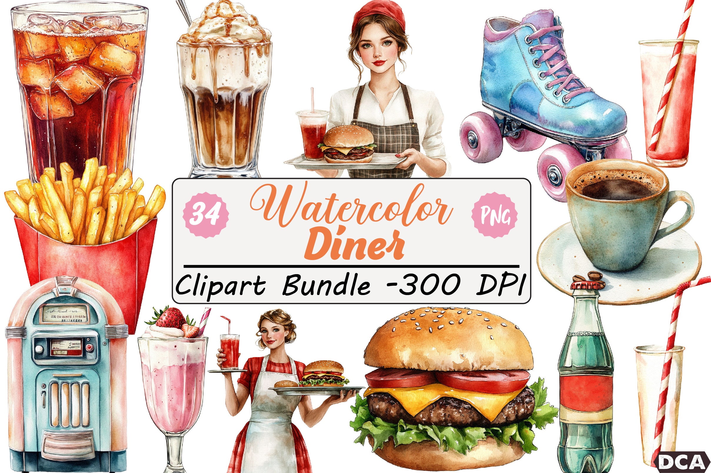 Diner Clipart Bundle