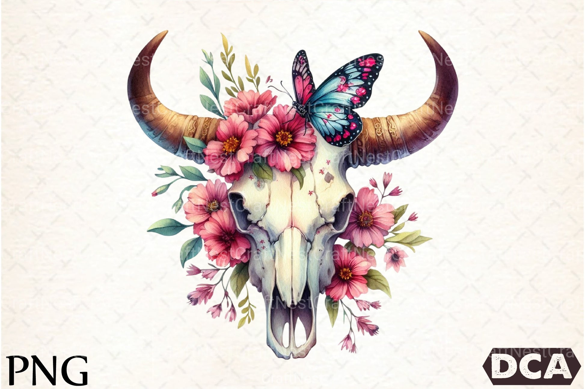 Bull Skull with Horns Clipart Bundle 78 - CraftNest - Digital Crafting and Art