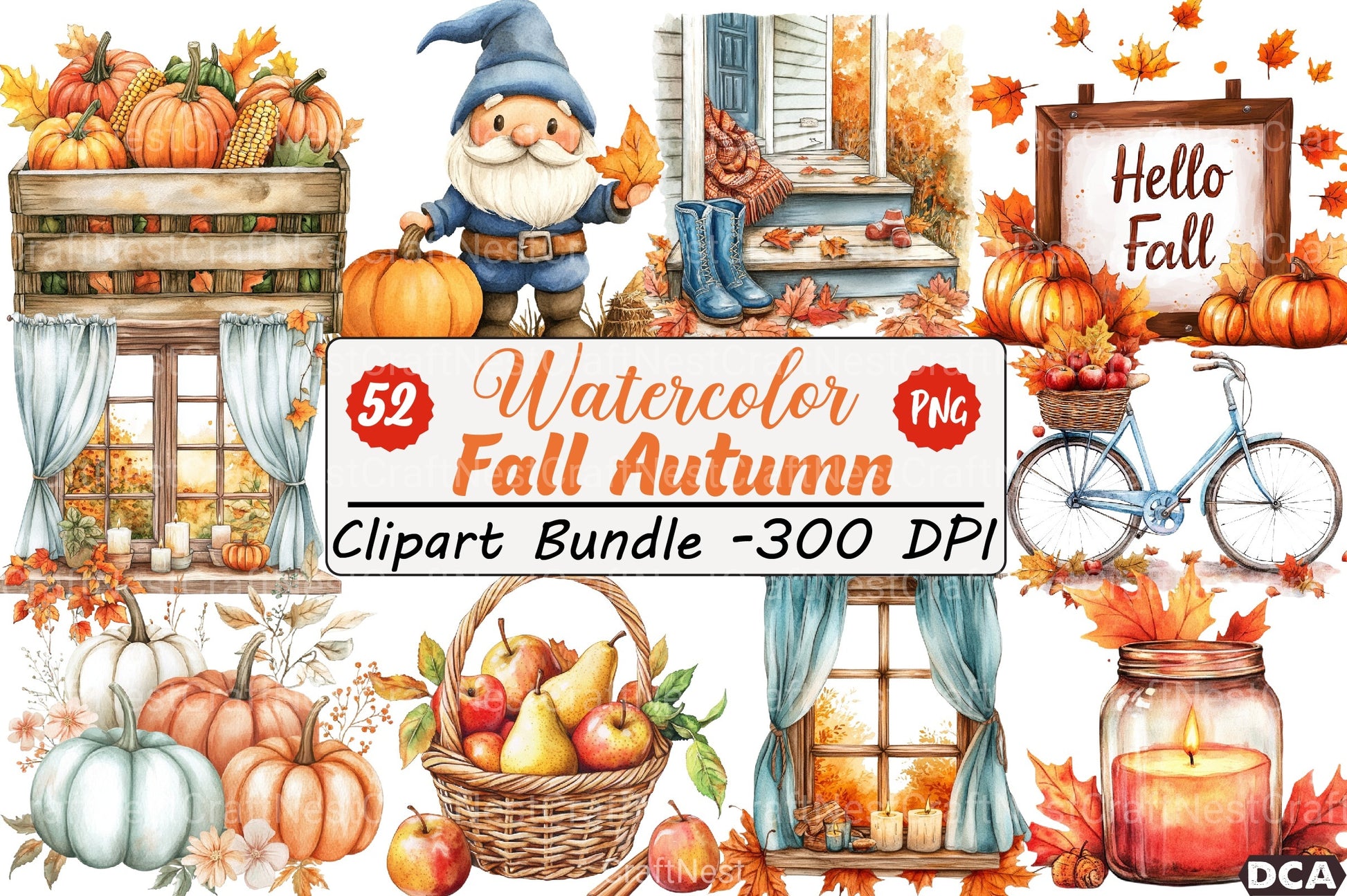 Fall Autumn Clipart Bundle 34 - CraftNest - Digital Crafting and Art