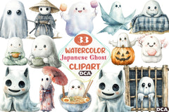 Cute Japanese Ghost Clipart Bundle - CraftNest - Digital Crafting and Art