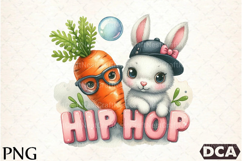 Hip Hop Easter Bunny Clipart Bundle - CraftNest - Digital Crafting and Art