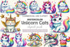 Unicorn Cats Clipart Bundle