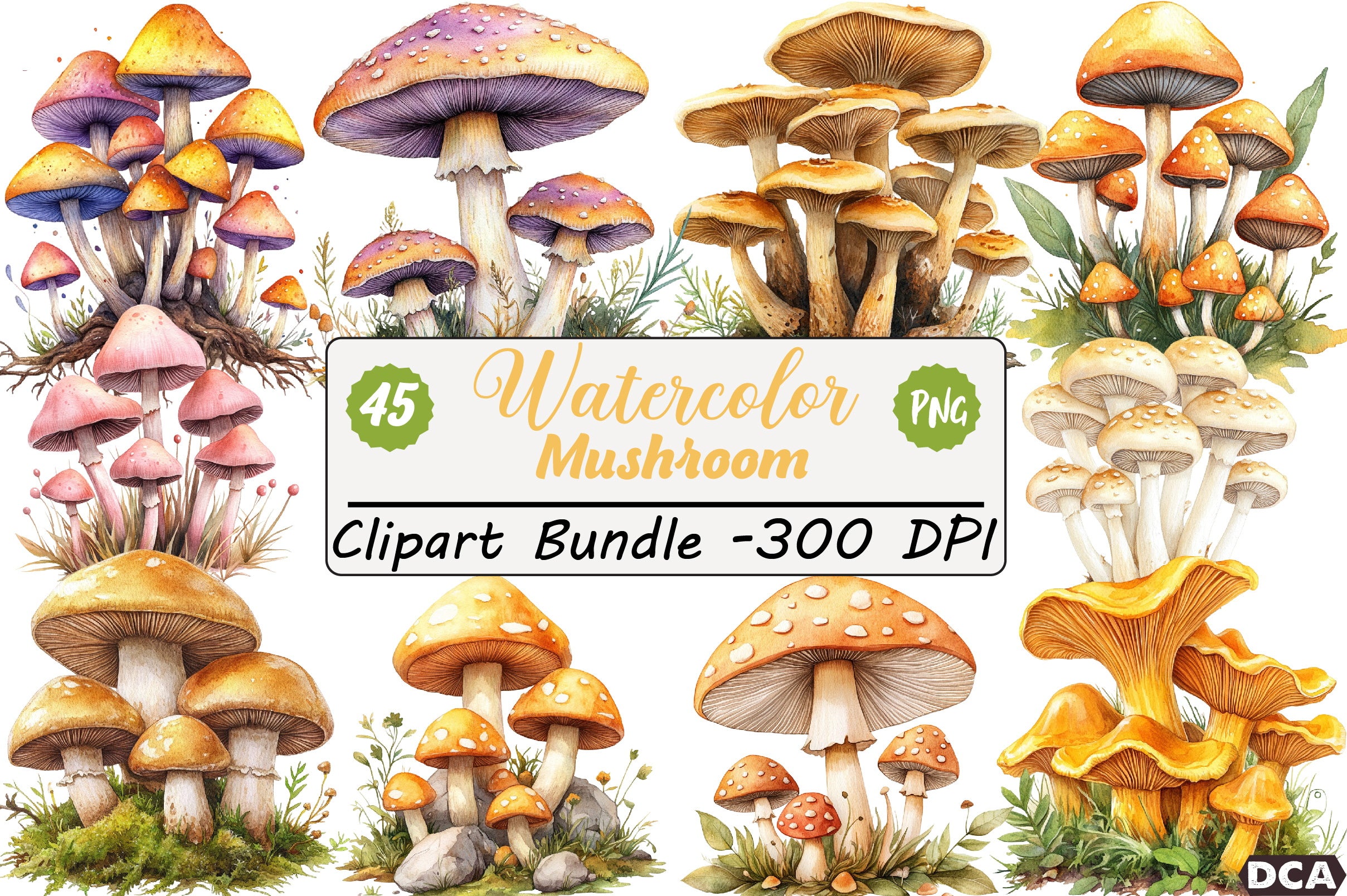 Mushroom Clipart Bundle