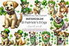 St Patrick's Dogs Clipart Bundle