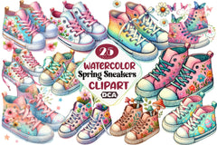 Spring Sneakers Clipart Bundle - CraftNest - Digital Crafting and Art