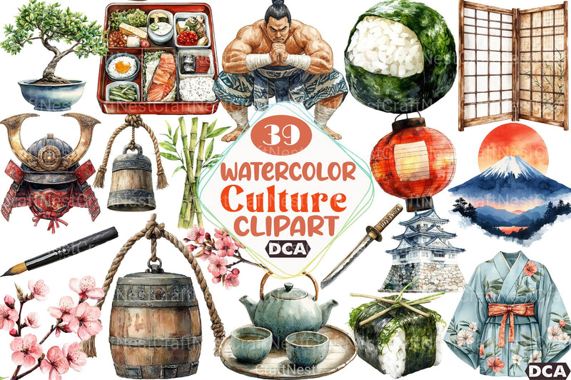 Japanese Culture Clipart Bundle - CraftNest - Digital Crafting and Art