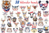 Animal 4th of July Clipart Bundle