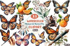 Monarch Butterfly Clipart Bundle 11 - CraftNest - Digital Crafting and Art