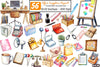 Office Supplies Clipart Bundle
