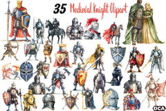Medieval Knight Clipart Bundle - CraftNest - Digital Crafting and Art