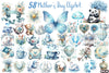 Cute Sky Blue Mother's Day Clipart Bundle