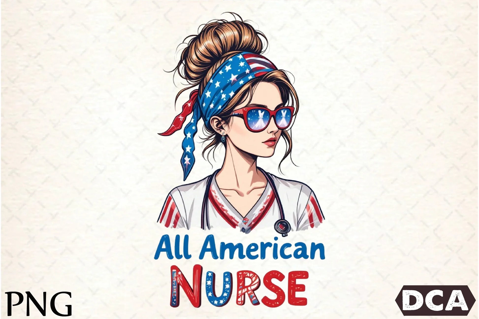 Patriotic 4th of July Nurse Clipart Bundle - CraftNest - Digital Crafting and Art