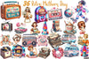 Retro Mother's Day Clipart Bundle 1