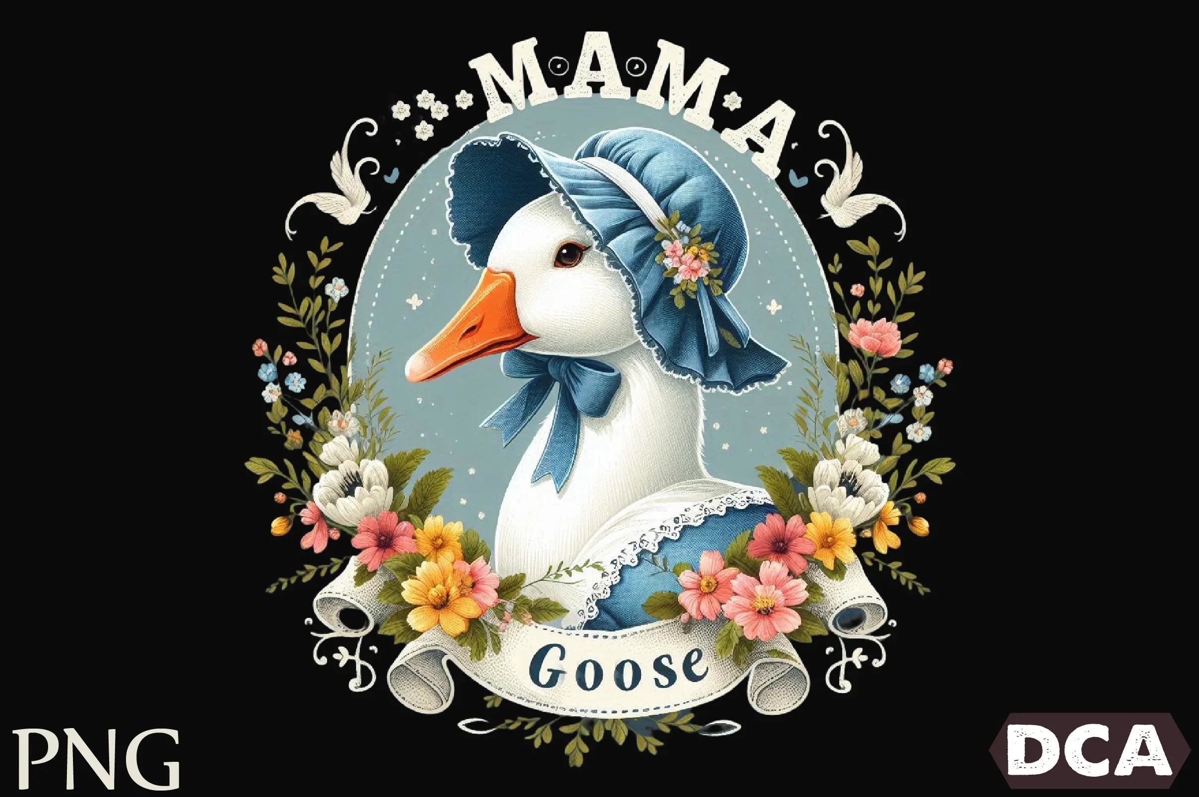 Cute Mother's Day Mama Goose Flowers Clipart Bundle - CraftNest - Digital Crafting and Art