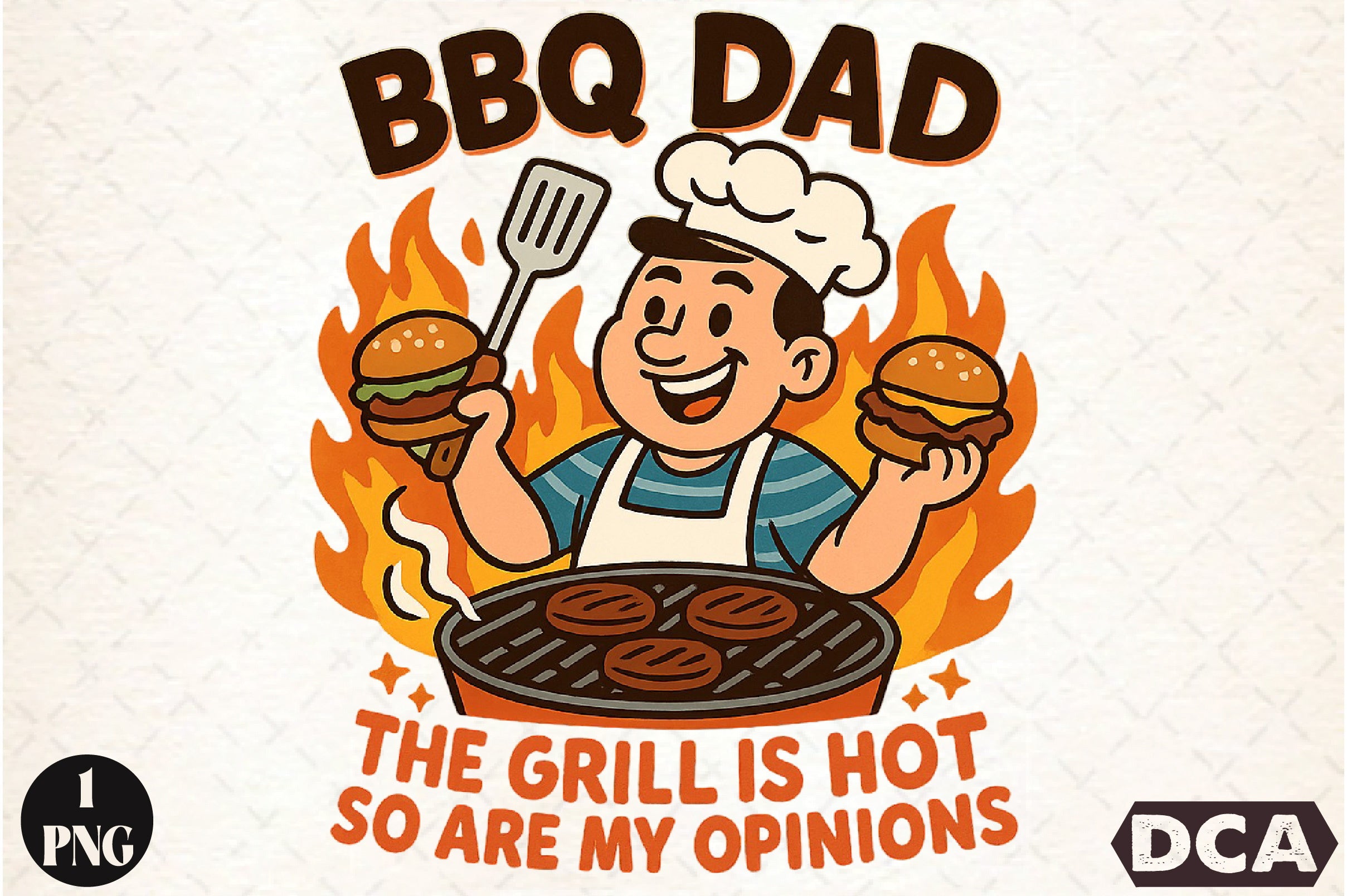 BBQ Dad Funny Father's Day Clipart Bundle